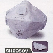 【医療用N95マスク　SH2950V　排気弁付き(20枚入り)】N95 鳥インフルエンザ、SARS、花粉